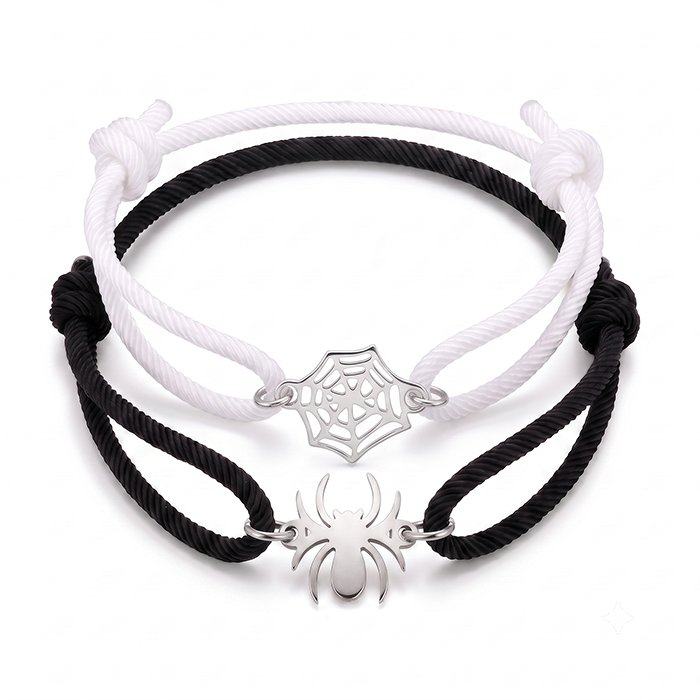 Halloween Gothic Bracelet Set for Women - Twisted Rope Design