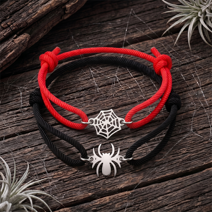 Halloween Gothic Bracelet Set for Women - Twisted Rope Design