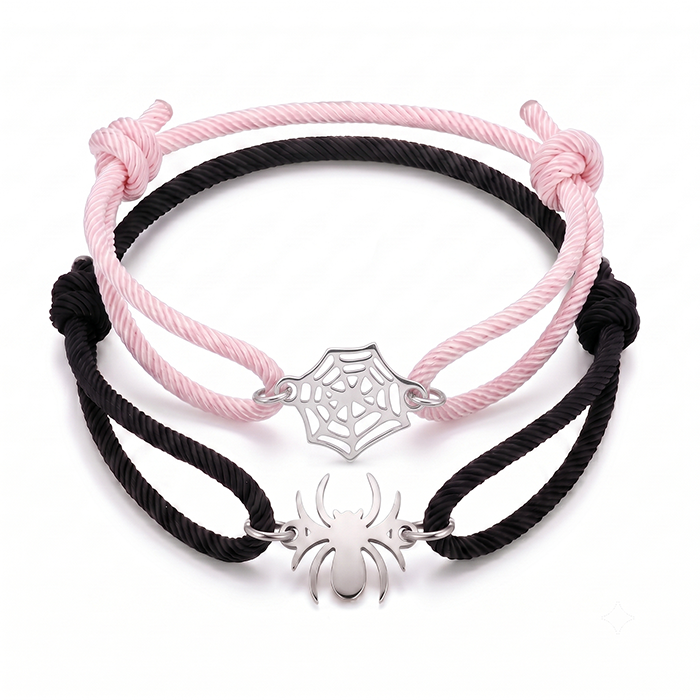 Halloween Gothic Bracelet Set for Women - Twisted Rope Design