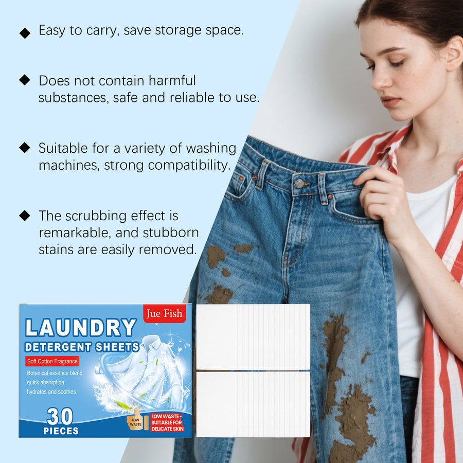 JUEFISH Laundry Detergent Sheets for Clean Girl Aesthetic