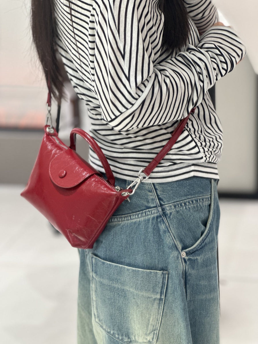 Badi Leather Women's Mini Dumpling Crossbody Bag 2025