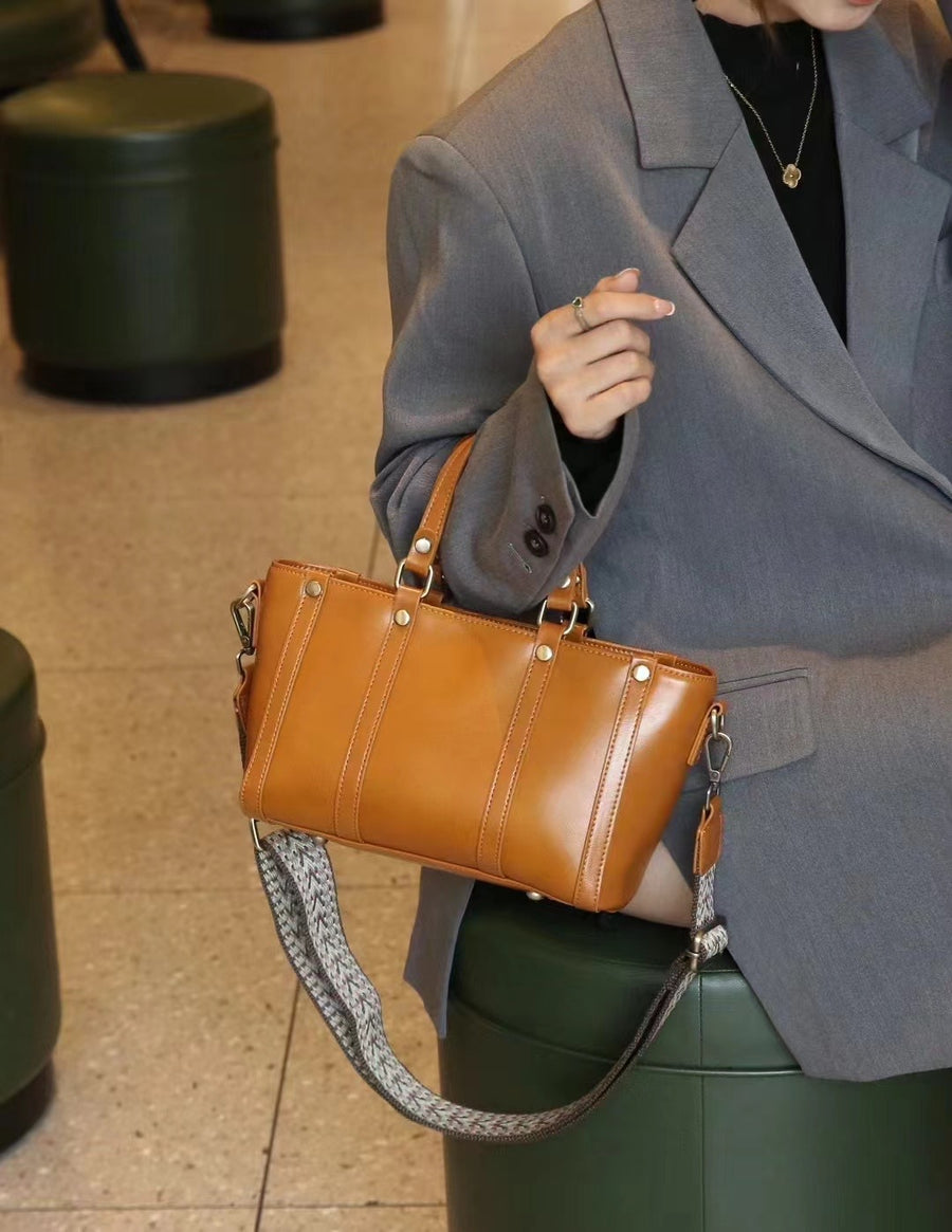 Baidie Leather Women's Handbag - Customizable Crossbody Tote