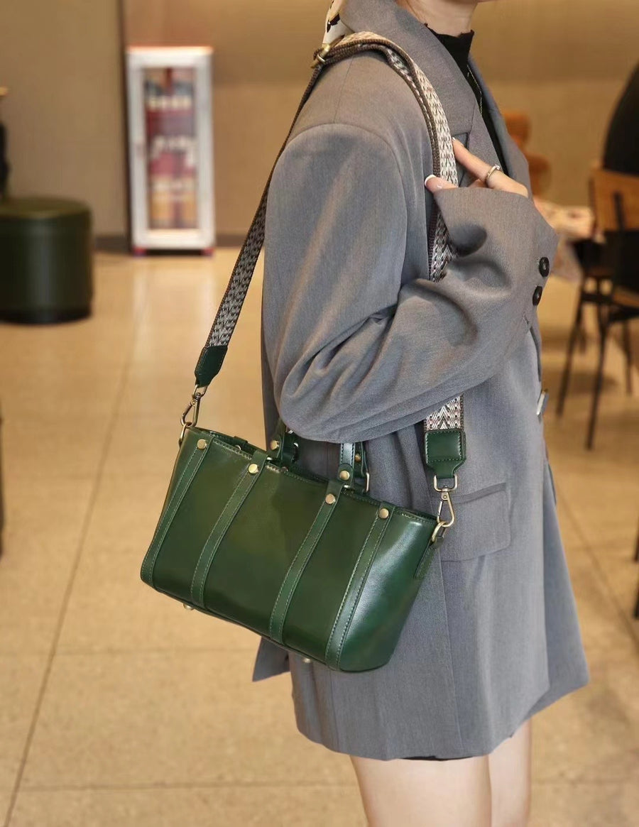 Baidie Leather Women's Handbag - Customizable Crossbody Tote