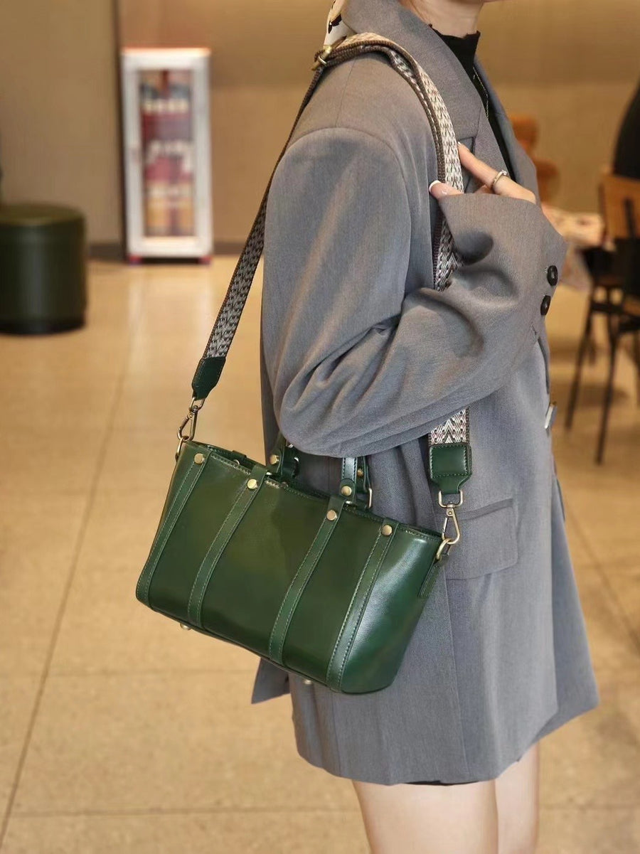 Baidie Leather Women's Handbag - Customizable Crossbody Tote