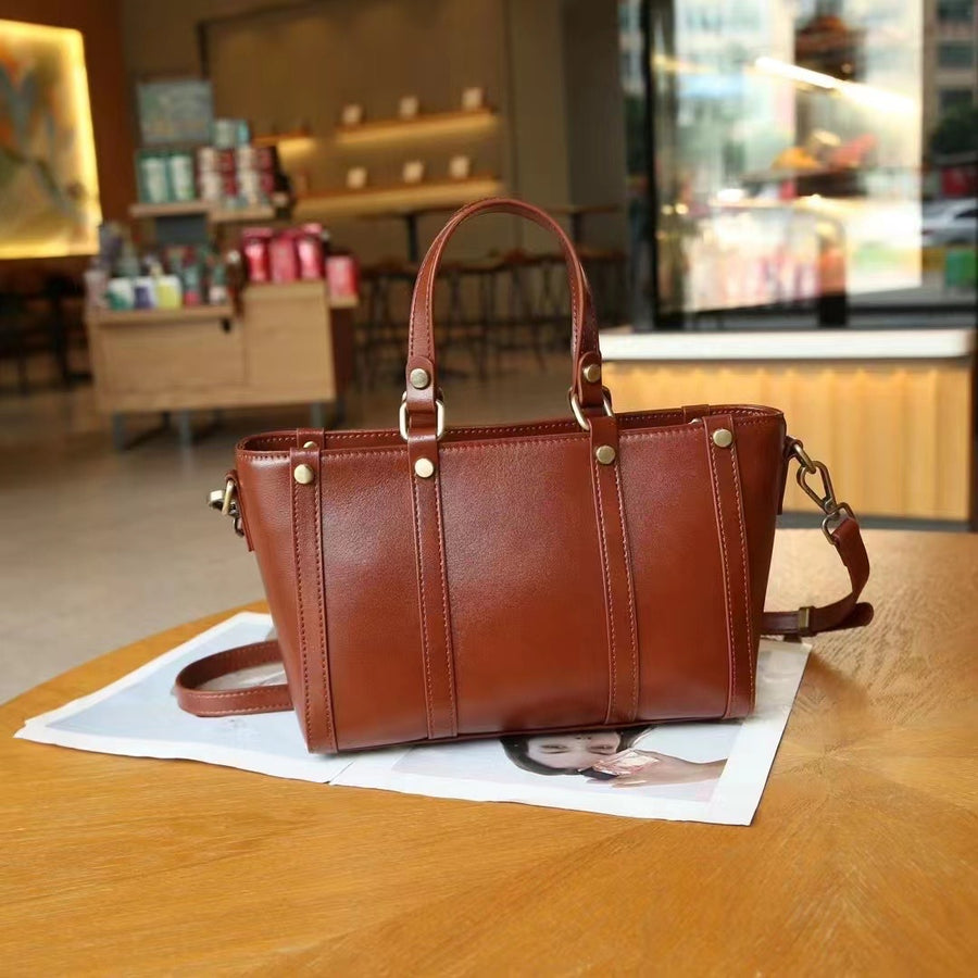 Baidie Leather Women's Handbag - Customizable Crossbody Tote