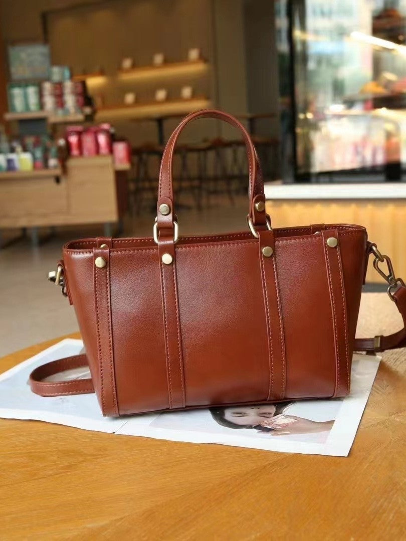 Baidie Leather Women's Handbag - Customizable Crossbody Tote