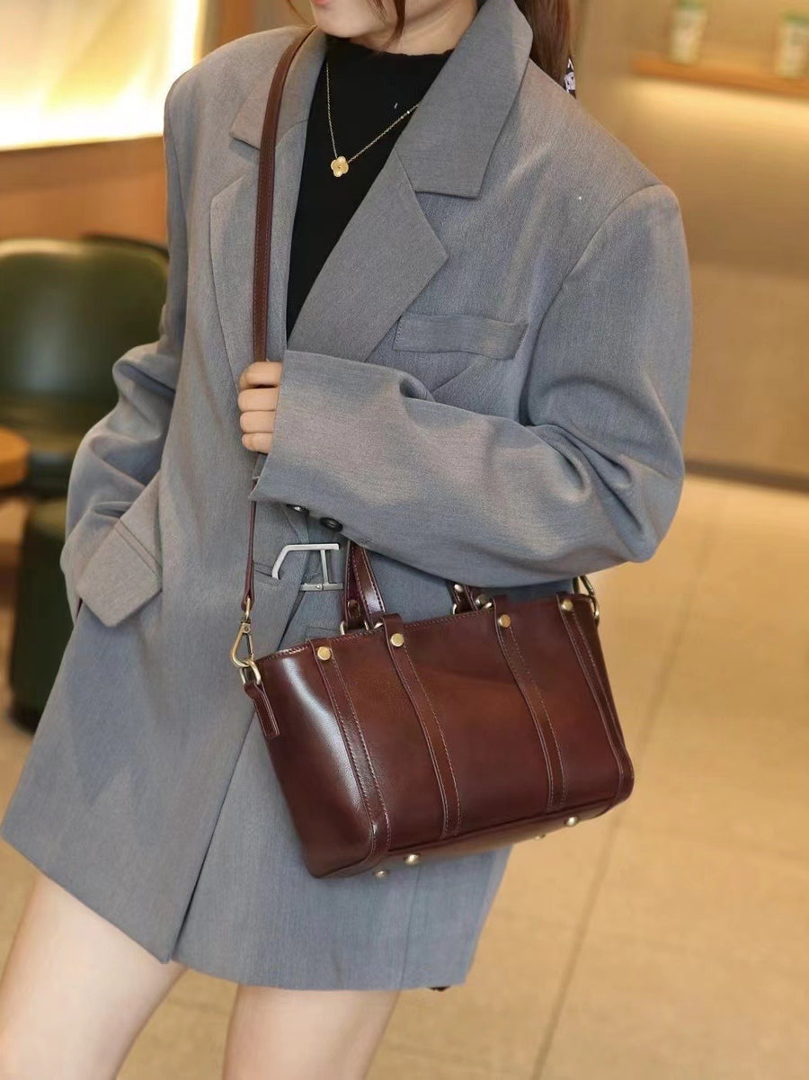 Baidie Leather Women's Handbag - Customizable Crossbody Tote
