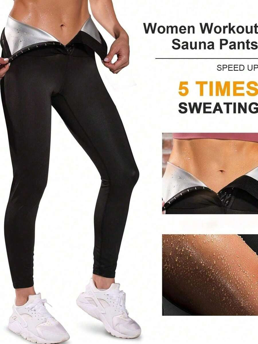 Sauna Sweat Pants for Women - High Waist Compression Leggings