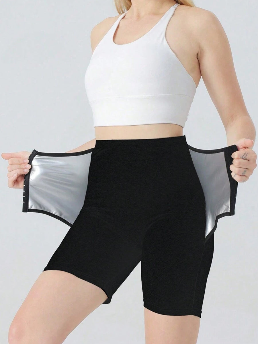 High Waisted Sauna Sweat Shorts for Women - Slimming Body Shaper