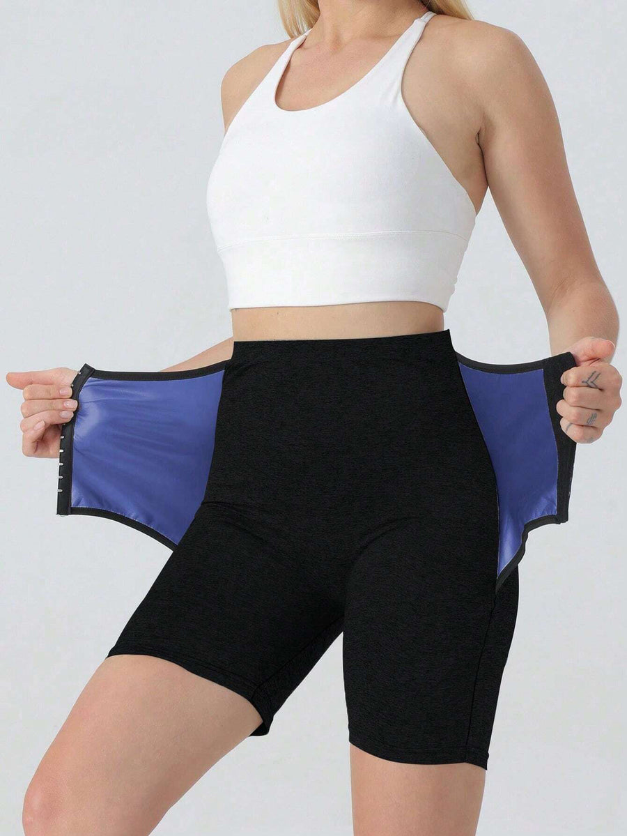 High Waisted Sauna Sweat Shorts for Women - Slimming Body Shaper