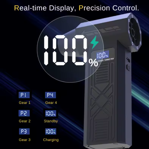 120,000 RPM Electric Turbine Blower - Portable Hair Curler & Dryer