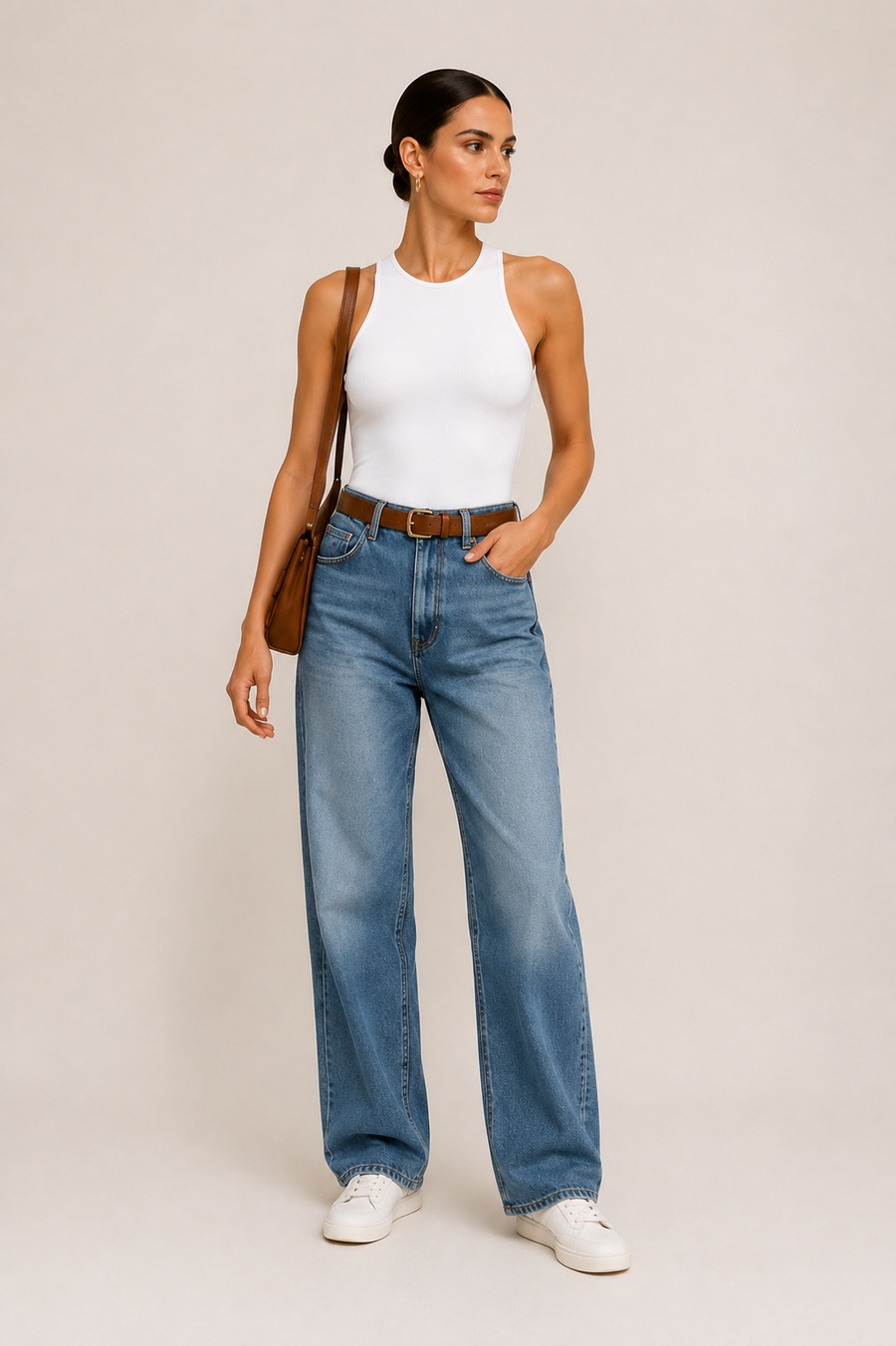 Women's High Neck Racerback Bodysuit Sleeveless Crop Top