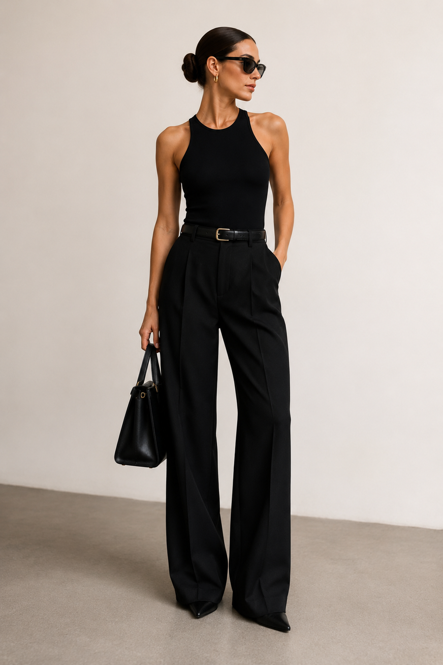 Women's High Neck Racerback Bodysuit Sleeveless Crop Top
