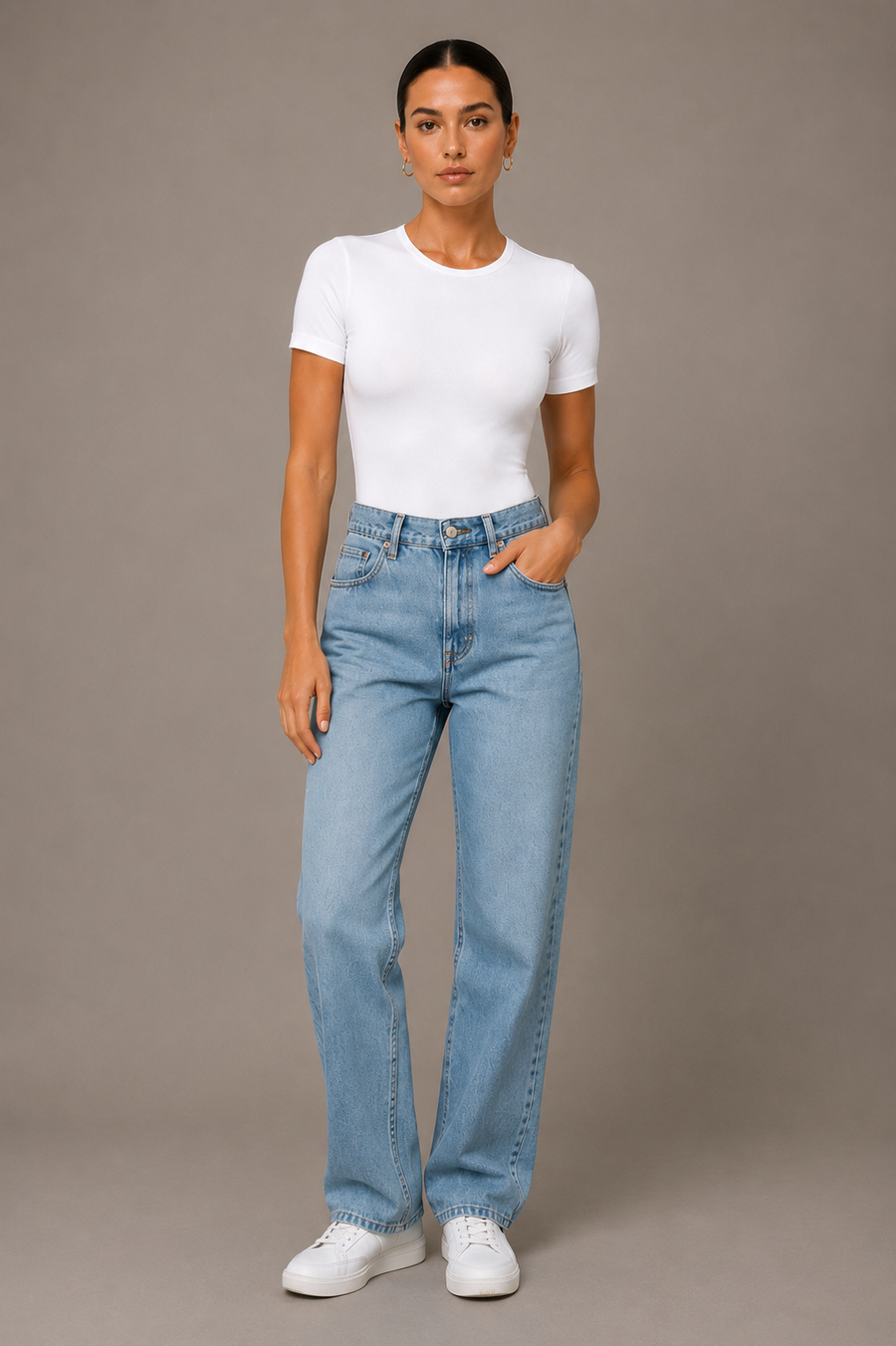 Women's Short Sleeve Crew Neck Bodysuit - Soft Crop Top