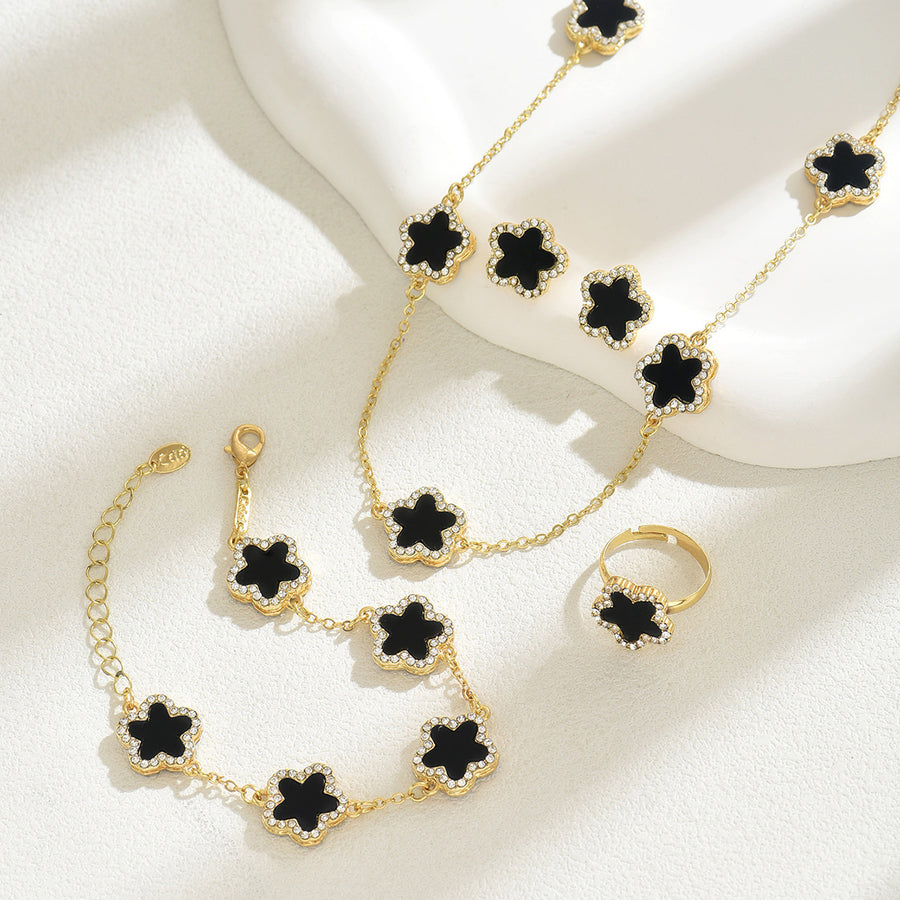 2026 Cross-border Floral Jewelry Set for Women - Tennis Bracelet