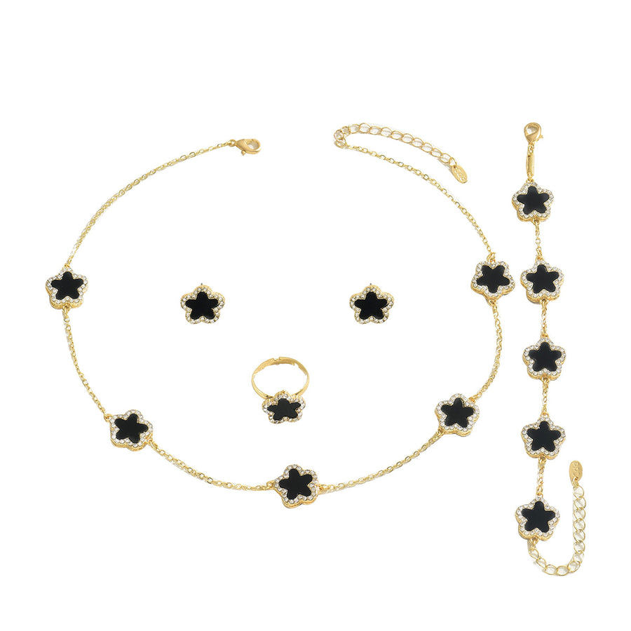 2026 Cross-border Floral Jewelry Set for Women - Tennis Bracelet