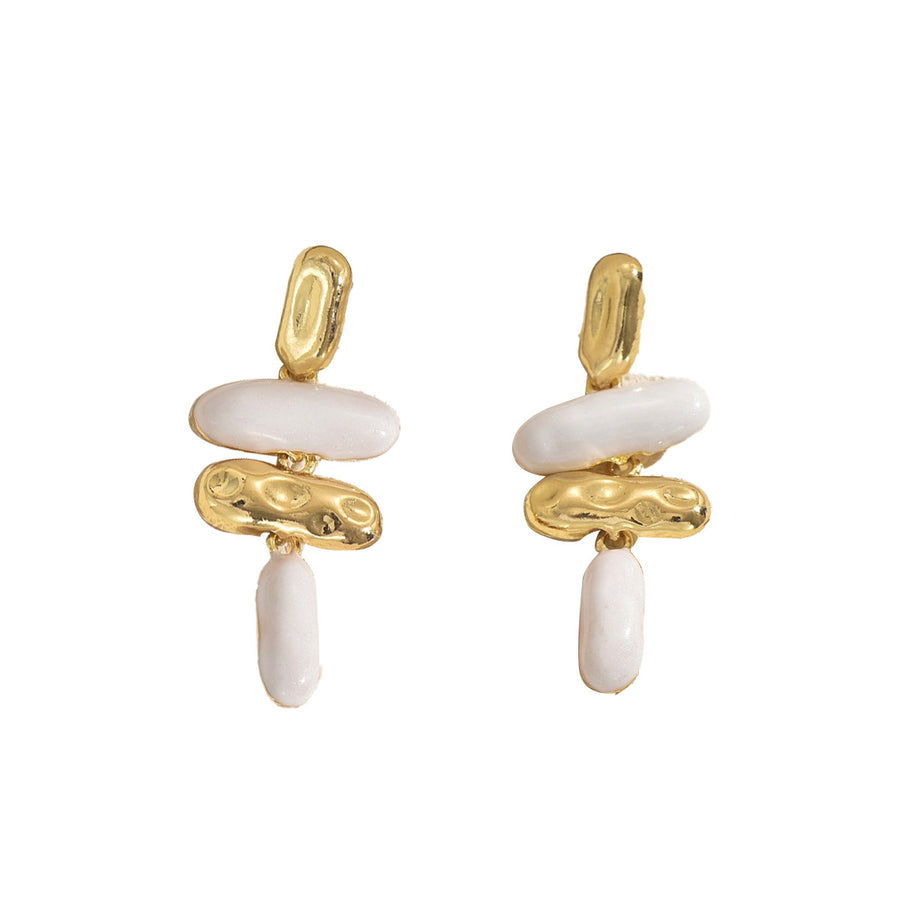 Premium Geometric Enamel Drop Earrings for Daily Wear