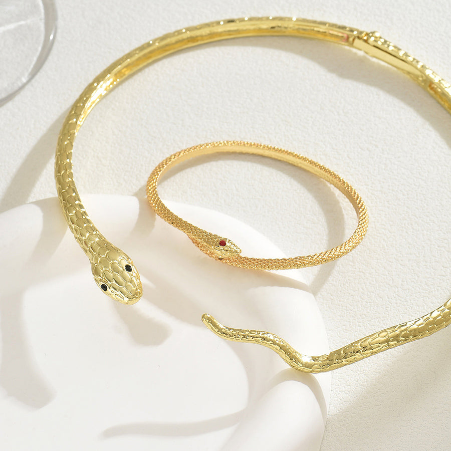 Minimal Cross-border Women Jewelry Set - Snake Shape Design