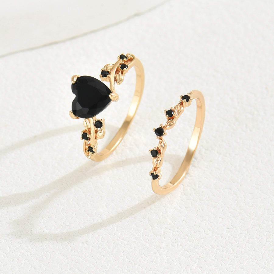 Minimal Cute Heart Design Women Ring - Stacking Rings
