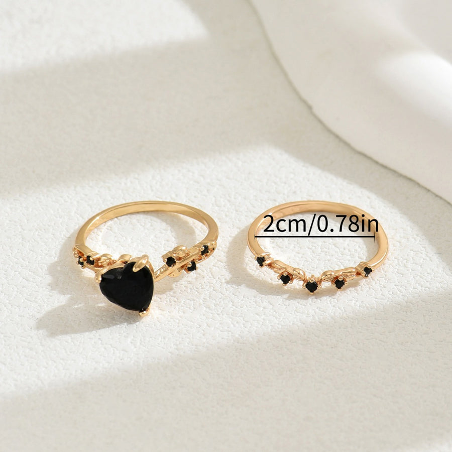 Minimal Cute Heart Design Women Ring - Stacking Rings