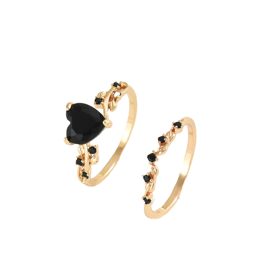 Minimal Cute Heart Design Women Ring - Stacking Rings