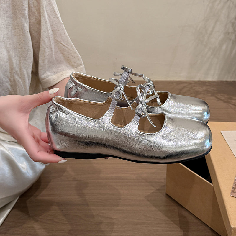 Women's Leopard Print Mary Janes - Vintage Flat Shoes