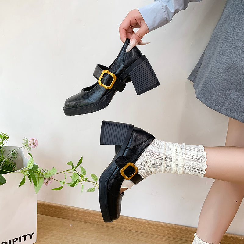 2026 New Women Minimal British Style High Heel Flats
