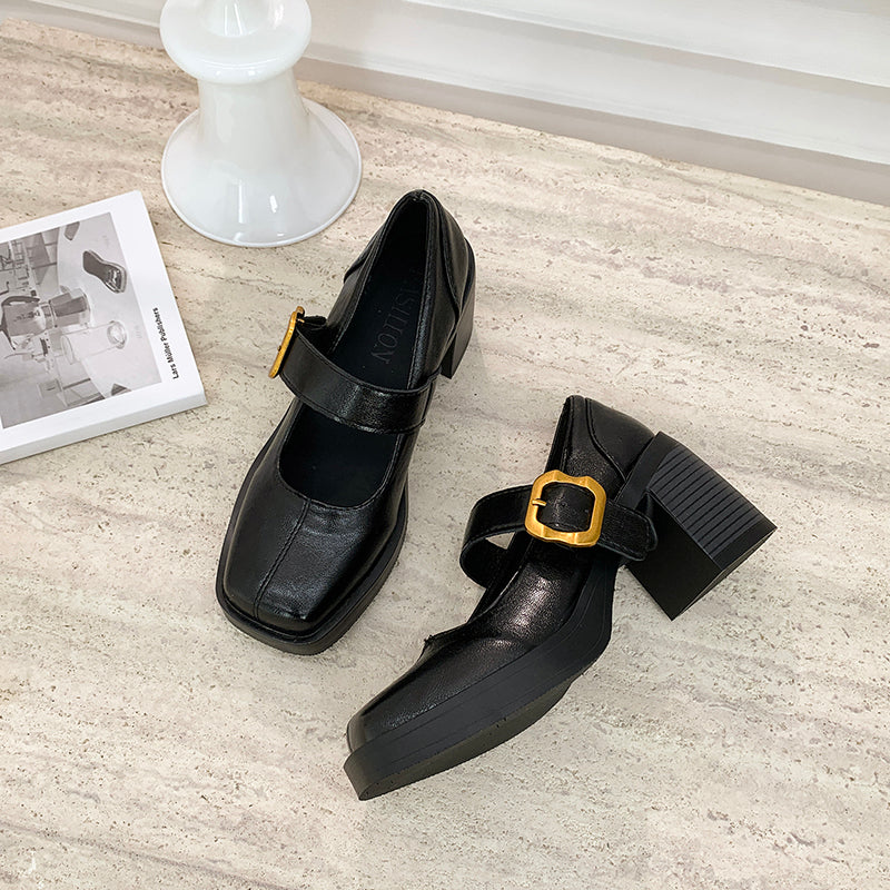 2026 New Women Minimal British Style High Heel Flats