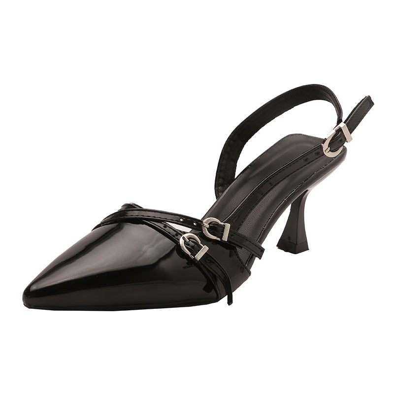 2026 Summer Pointed Toe Kitten Heel Sandals for Women