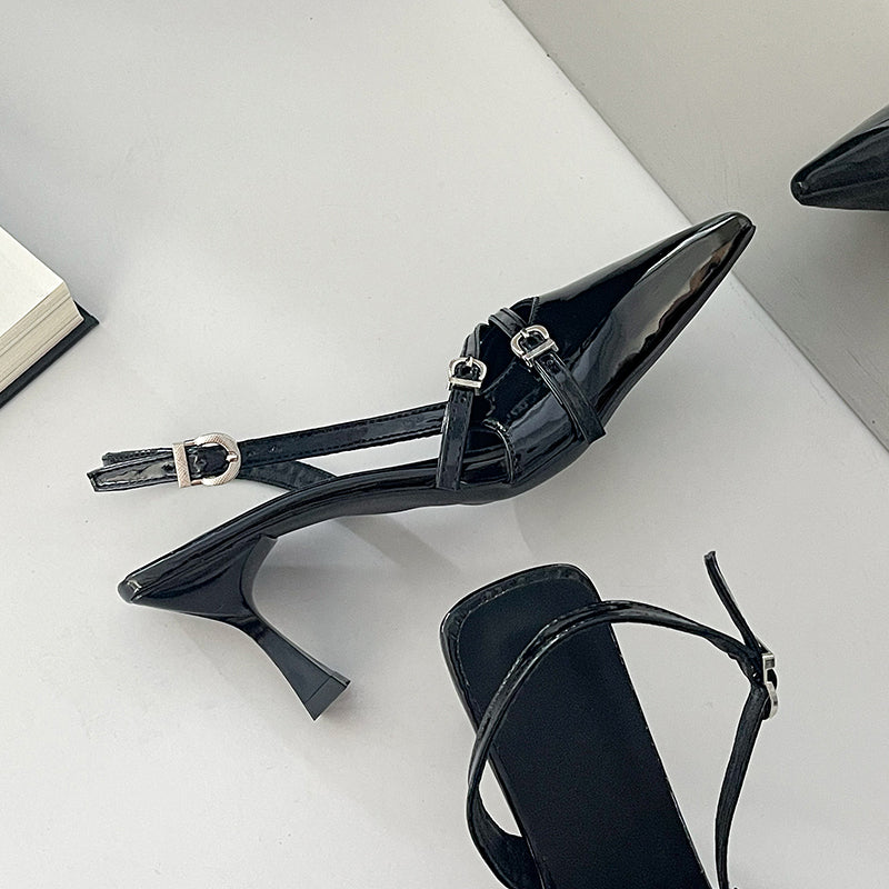 2026 Summer Pointed Toe Kitten Heel Sandals for Women