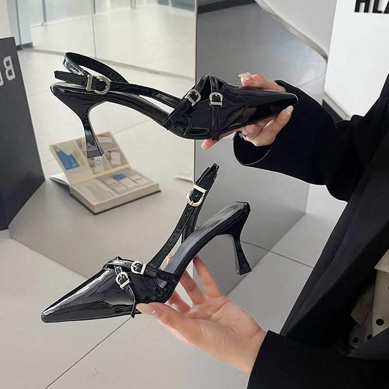 2026 Summer Pointed Toe Kitten Heel Sandals for Women