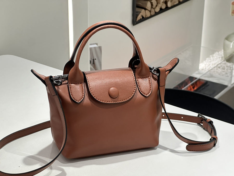 2026 New Genuine Leather Dumpling Bag for Women - Trendy Handbag