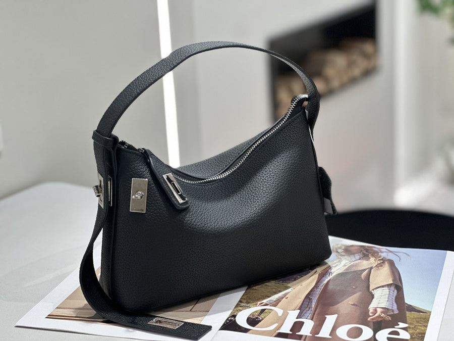 First-layer Cowhide Handbag - High-end Underarm Bag