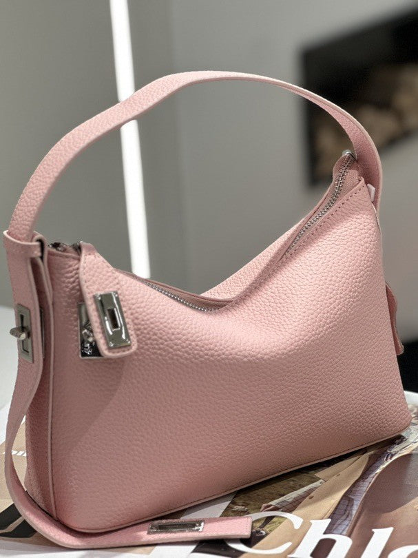 First-layer Cowhide Handbag - High-end Underarm Bag