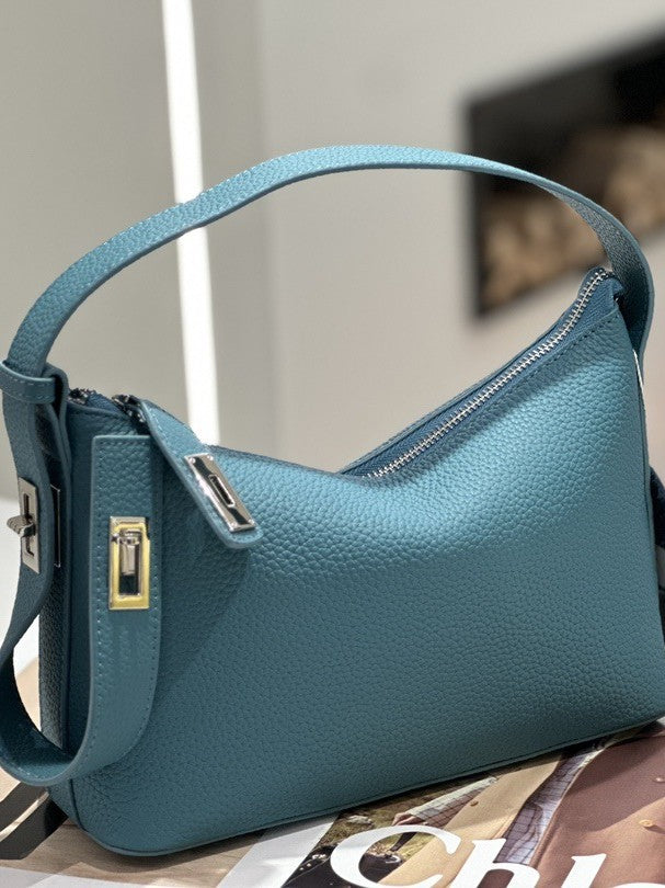 First-layer Cowhide Handbag - High-end Underarm Bag
