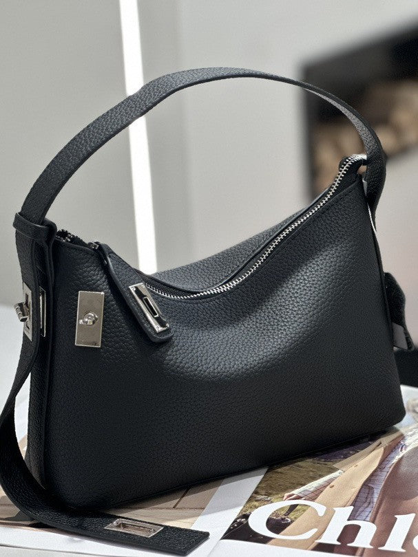 First-layer Cowhide Handbag - High-end Underarm Bag