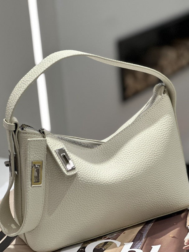 First-layer Cowhide Handbag - High-end Underarm Bag