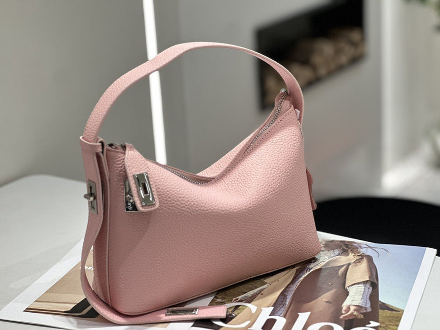 First-layer Cowhide Handbag - High-end Underarm Bag