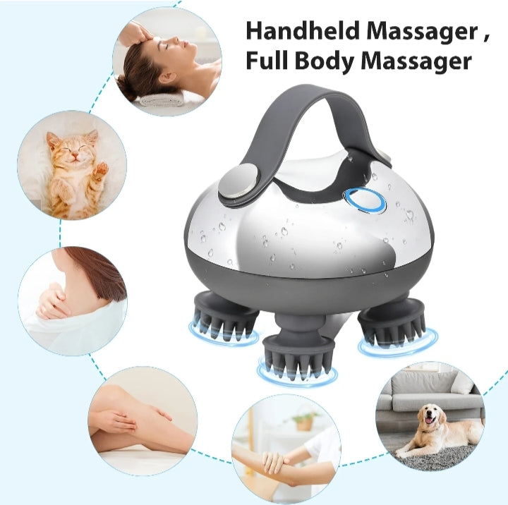 Electric Head Massager - Waterproof Scalp Massage Device