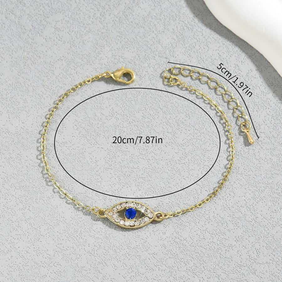 Stylish European American Women Bangle Bracelet with Evil Eye