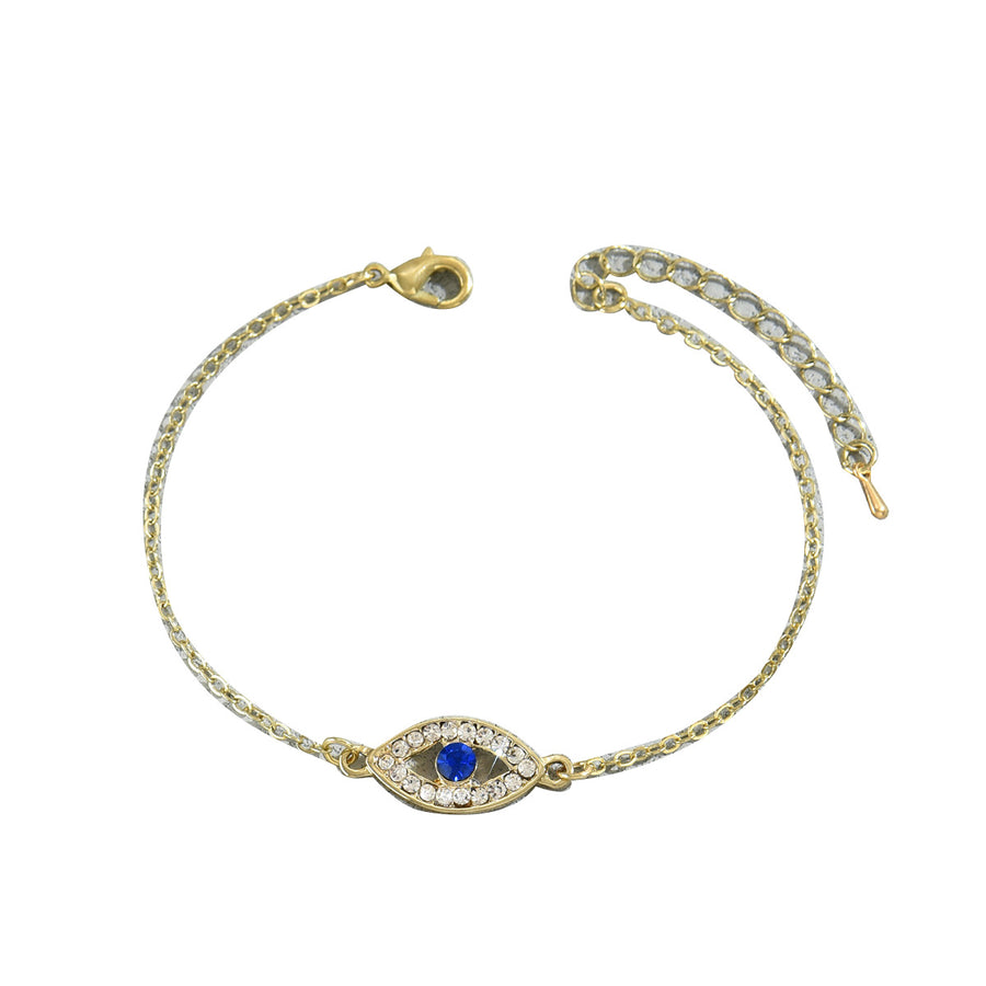 Stylish European American Women Bangle Bracelet with Evil Eye