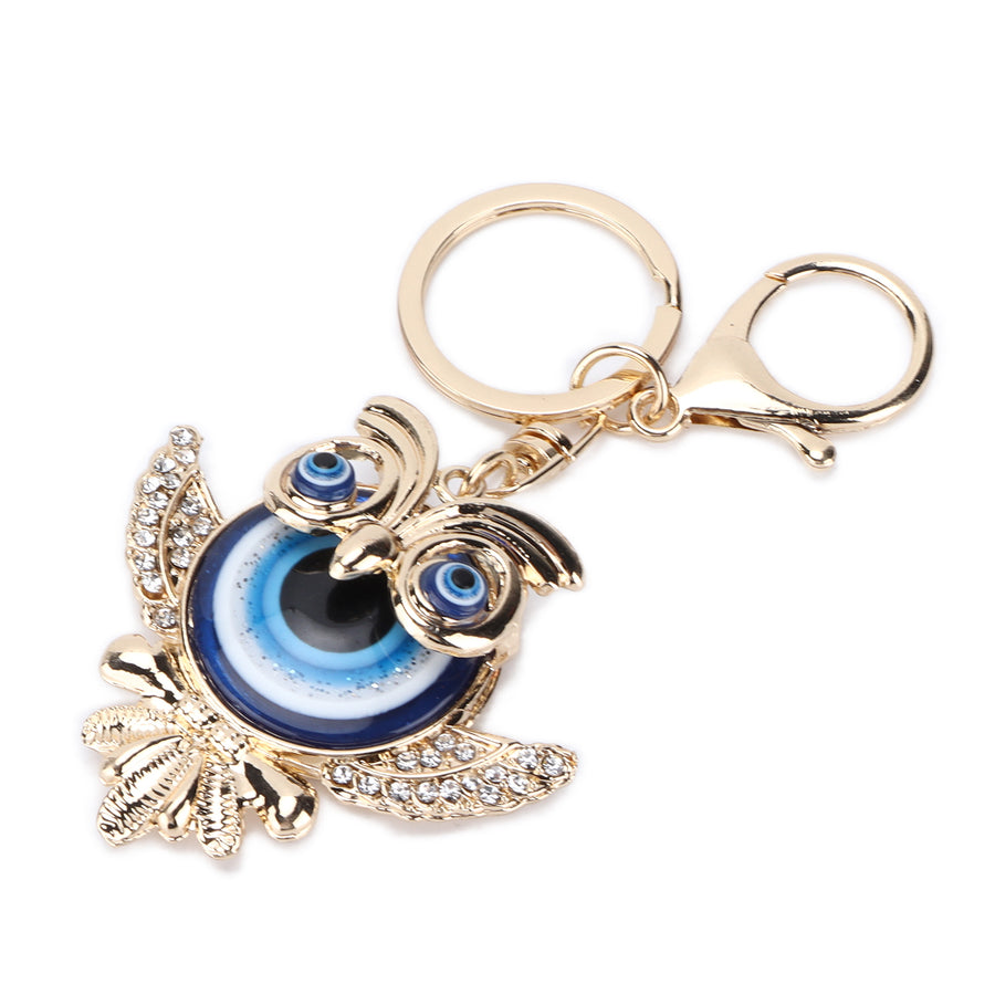 Rhinestone Keychain Fashion Jewelry Bag Accessories with Owl Pendant