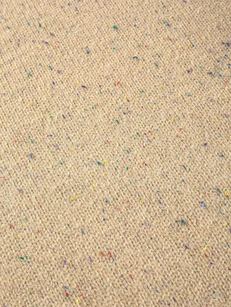 Women Vintage Speckled Knit Cardigan with Balloon Sleeves
