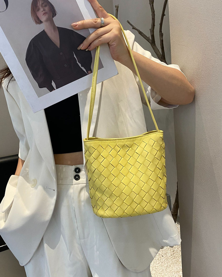 New Genuine Leather Woven Small Bag - Stylish Crossbody Bag
