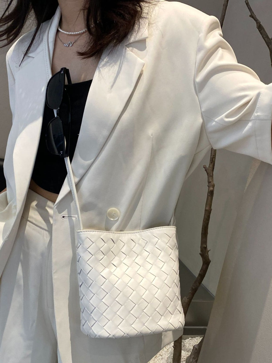 New Genuine Leather Woven Small Bag - Stylish Crossbody Bag
