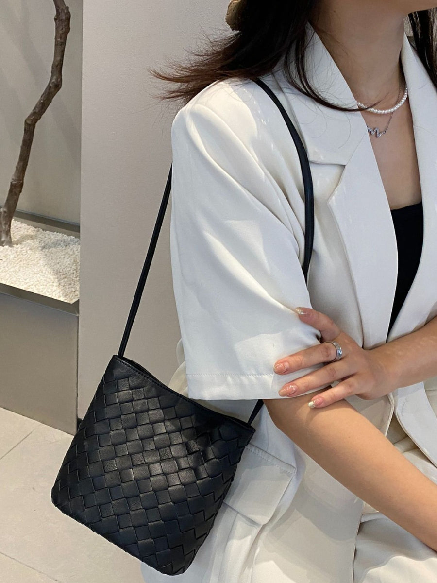 New Genuine Leather Woven Small Bag - Stylish Crossbody Bag
