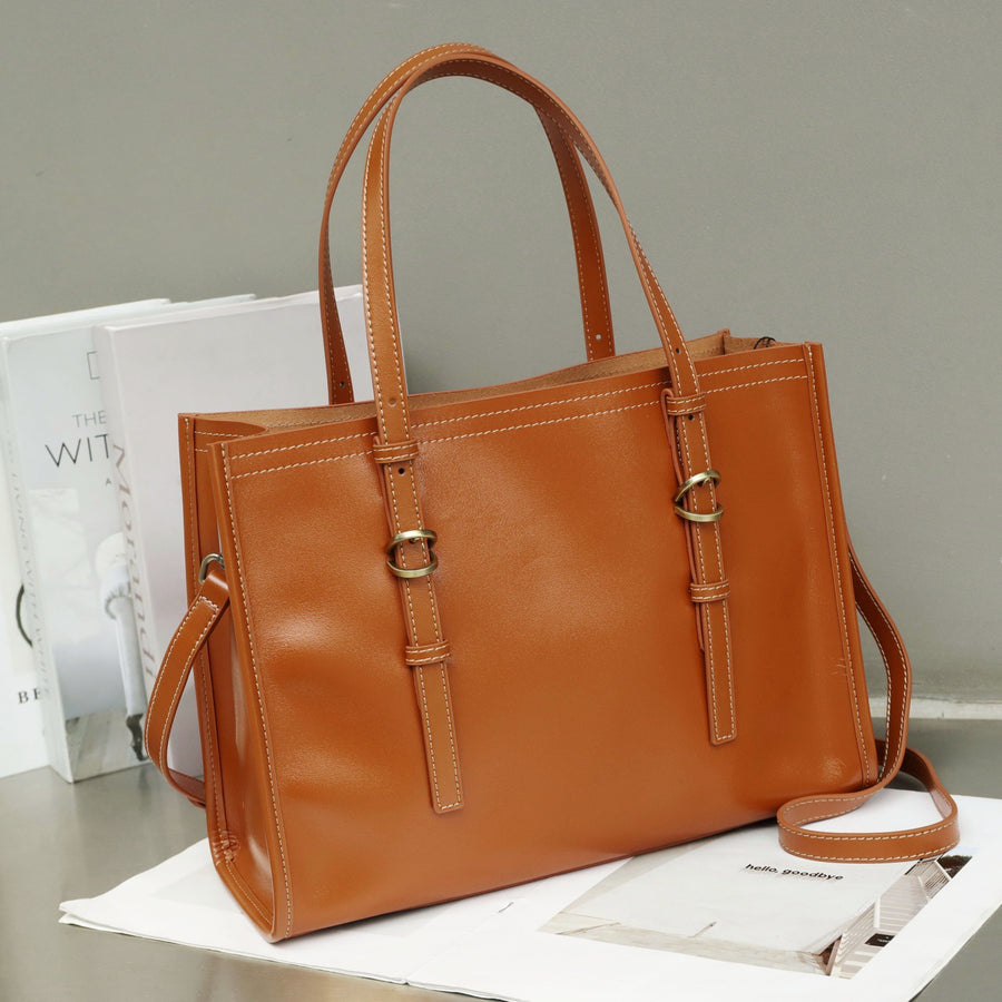 Genuine Leather Women's Handbag - Luxury Commuter Bag