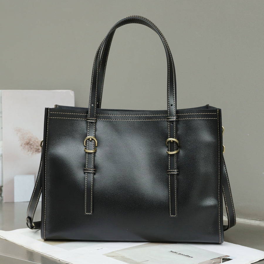 Genuine Leather Women's Handbag - Luxury Commuter Bag