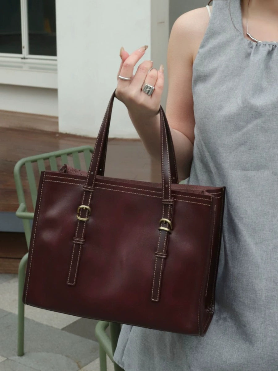 Genuine Leather Women's Handbag - Luxury Commuter Bag