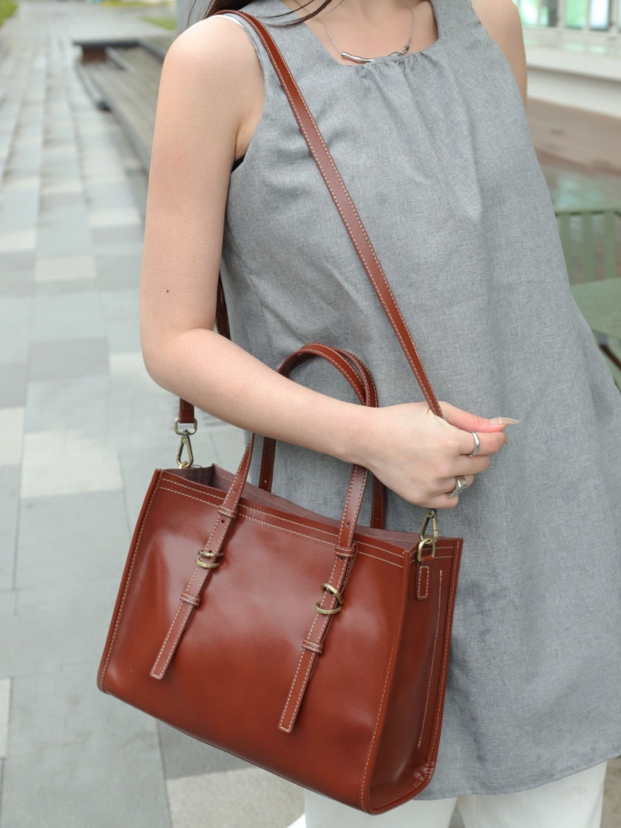 Genuine Leather Women's Handbag - Luxury Commuter Bag